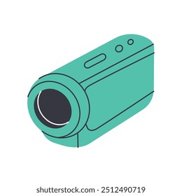 Professional video camera. Professional photo equipment. Vector illustration.