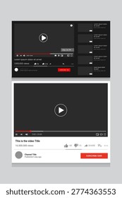 Professional video player mockup featuring green screen chroma background and transparent overlay.
