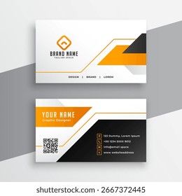 layout de cartão de visita profissional com vetor de design geométrico abstrato