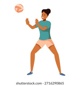 Jugador de voleibol de Profesional que recibe la pelota durante un partido competitivo, mostrando atletismo y trabajo en equipo