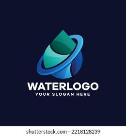 Professional Water Gradient Logo Design