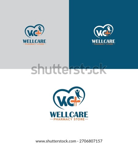 Professional WC Lettermark Logo - Modern, Clean, and Trustworthy Medical Symbol