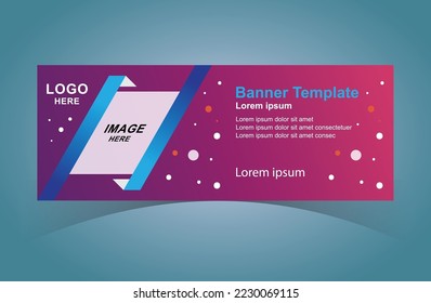 Plantilla de diseño de banner Web profesional. Plantilla de portada de medios sociales de la Agencia de marketing de negocios digitales. 