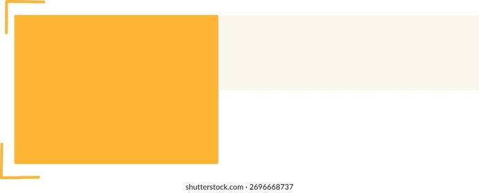 Professional web banner template with clean, geometric orange and white background for business.