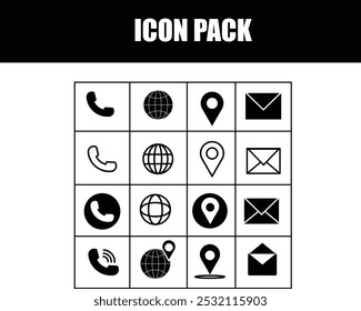 Conjunto de design de ícone profissional da Web