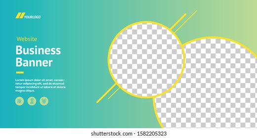 professional Website Banner with Rounded Background