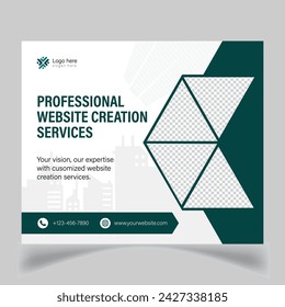 Professional Website Creation Service Social Media Post Design Template, Website Development Service template