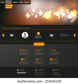 Professional Website Design Dark Template 