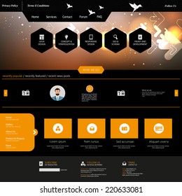 Professional Website Design Dark Template 