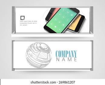 Professional website header or banner with mobile.