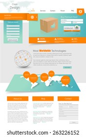 Professional Website Template Design, Creative Vector illustration.