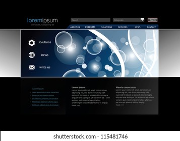 Professional website template in editable vector format
