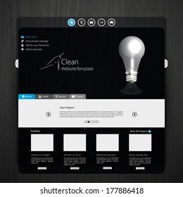 Professional website template in editable vector format 