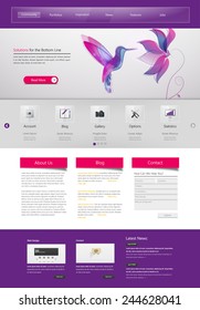 Professional Website Template for Your Business. Vector Eps, 10 