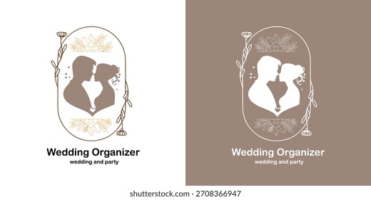 Professionelles Hochzeits-Event-Logo mit Diamant-Symbol
