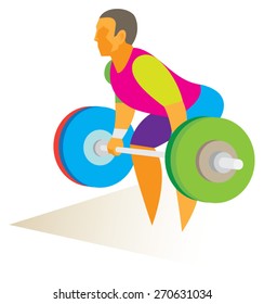 professional weightlifter man attempts trying to barbell