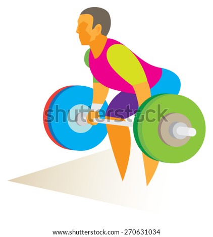 professional weightlifter man attempts trying to barbell