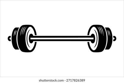 Profissional halterofilismo barbell isolada ilustração vetor no fundo branco