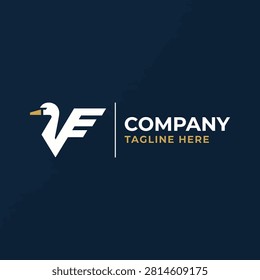 Professional wing monogram logo for corporate logistics, aviation, or financial business sectors.