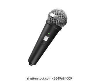 Microfone sem fio profissional para performances vocais e gravando ícone Ilustração de renderização 3d