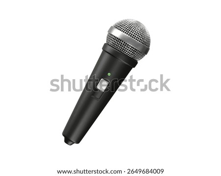 Professional Wireless Microphone for Vocal Performances and Recording icon 3d rendering illustration