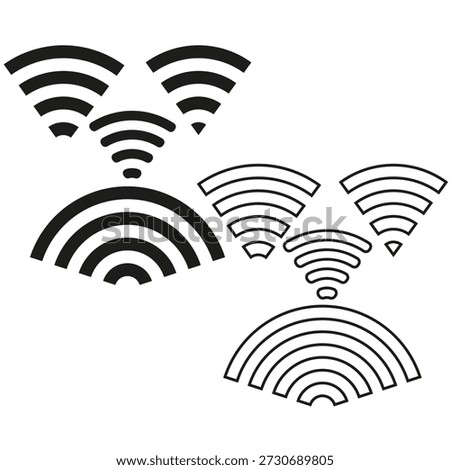 Professional wireless signal icon. Hotspot connection Vector. Network wave symbol. Modern digital internet emblem. EPS 10.