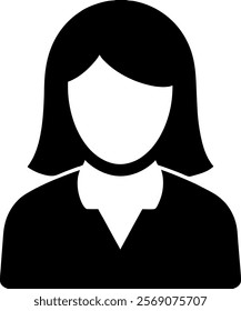 professional woman silhouette icon representing female empowerment and leadership in business and work environments.