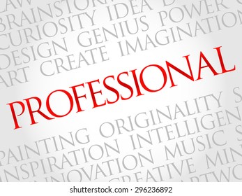 Professional word cloud, business concept