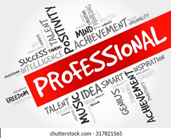 Professional word cloud, business concept
