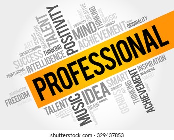 Professional word cloud, business concept