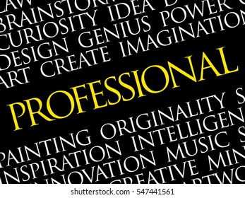 Professional word cloud collage, creative business concept background