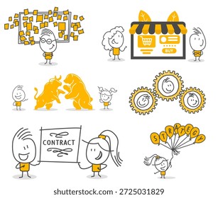 A professional work discipline reflecting the dynamics of financial markets and corporate collaboration processes.