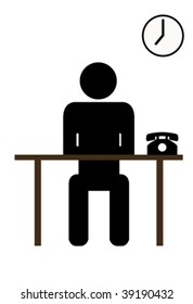 professional worker at office desk