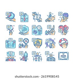 professional worker person job doodle icons set vector. business employee, engineer construction, skill, manager, office human professional worker person job sketch hand drawn