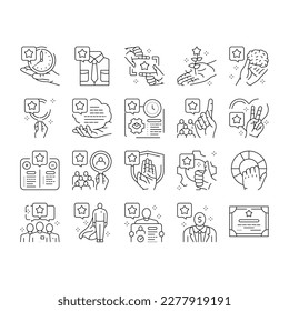 professional worker person job icons set vector. business employee, engineer construction, skill, manager, office human professional worker person job black contour illustrations
