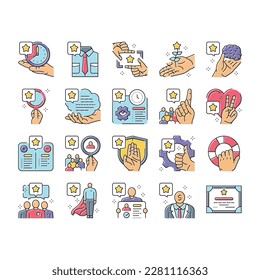 professional worker person job icons set vector. business employee, engineer construction, skill, manager, office human professional worker person job color line illustrations