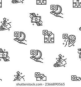 professional worker person job vector seamless pattern thin line illustration