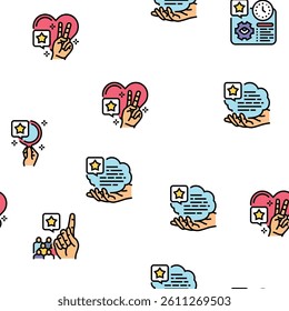 professional worker person job vector seamless pattern thin line illustration