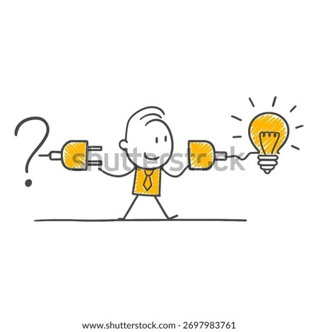Professional Worker Reaching Enlightenment By Connecting The Right Information With The Right Source.