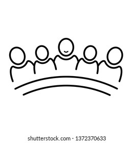 Professional workers outline icon