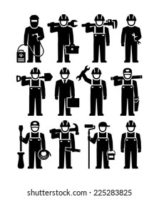 Professional Workers Vector Figure Pictogram icons 