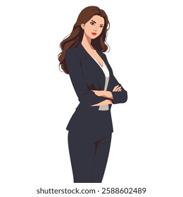 professional a working woman vector