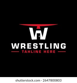 Professional Wrestling Company Logo Design with Initial TW