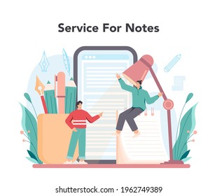 Professional writer online service or platform. Author writing script