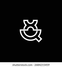 Professionelles XQ QX Monogramm Logo für Business Identity