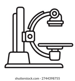 Professional X-ray machine vector illustration for medical diagnostics and radiology.