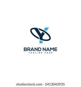 Professional Y Letter Technology Logo Design vector Element.