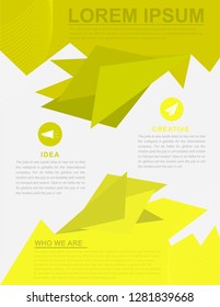 Professional yellow business poster. Vector illustration.