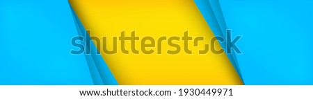 professional yellow realistic gradient web banner header vector design with cloud papercut style fit for social media template,sale promotion, post business ,online shop,etc