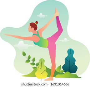 Professional yoga athletes are practicing in order to enter international yoga competitions